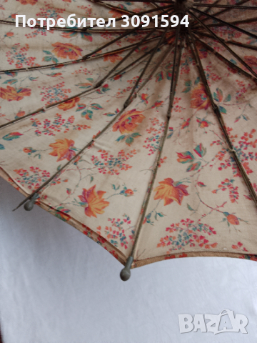  Колекционерски дамски чадър 1900-1920г, снимка 7 - Други ценни предмети - 44989455