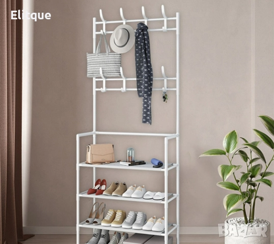 Многофункционална стойка за обувки, чанти и закачалка за връхни дрехи, снимка 9 - Други стоки за дома - 52709388