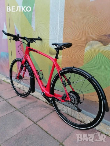 Хибриден велосипед Specialized Sirrus Expert - 28" 2x11 , Carbon , L , снимка 4 - Велосипеди - 54161043