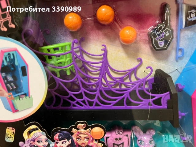 Комплект мебели за кукли, Monster High, страховито студио, многоцветен, снимка 14 - Кукли - 53410916