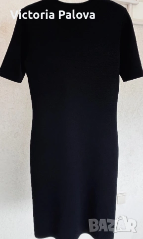 Елегантна черна вълнена рокля Strenesse Group, размер 36 (Made in Italy), снимка 8 - Рокли - 53984705