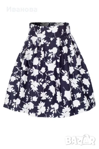 Флорална елегантна пола. Лятна, снимка 3 - Поли - 50140366