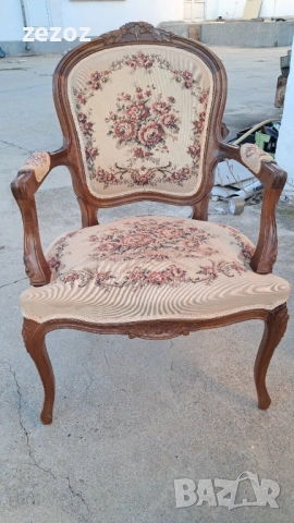 Комплект за хол барок махагон, снимка 4 - Дивани и мека мебел - 53246792