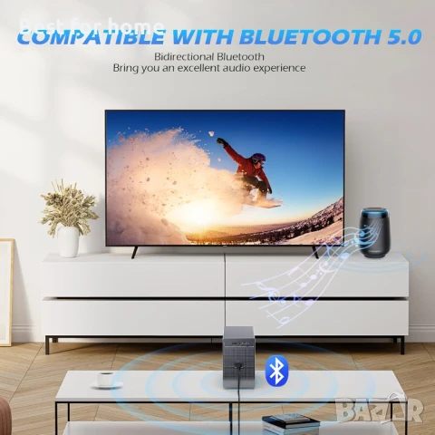  4k Wifi и Bluetooth, мини проектор съвместими с iOS/Android/TV Stick/HDMI/PS5, снимка 8 - Плейъри, домашно кино, прожектори - 51308372