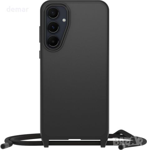 OtterBox Калъф за Samsung Galaxy A55 5G, ултратънък, с регулируема и подвижна каишка, черен, снимка 4 - Калъфи, кейсове - 45640218