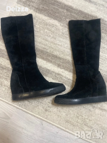 Дамски ботуши естествен велур, снимка 2 - Дамски ботуши - 52737423