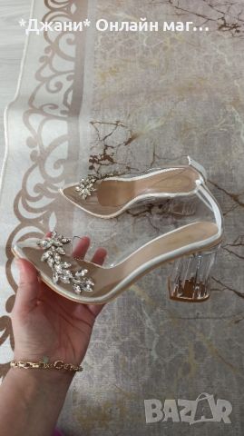 Дамски Официални обувки с камъни 40 номер, снимка 1 - Дамски обувки на ток - 45982476