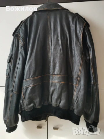 Мъжко кожено яке XL, снимка 5 - Якета - 53694457