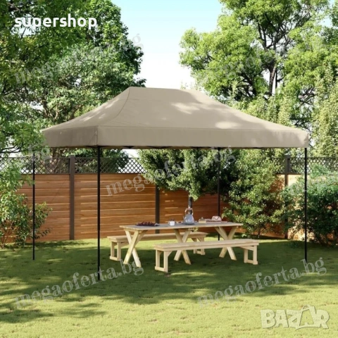 Градинска Шатра 3х4.50 с Усилена Конструкция и Гумирано Покривало, снимка 6 - Градински мебели, декорация  - 53849372