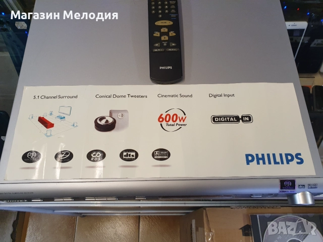 Ресийвър Philips LX600 Philips LX600 Digital Surround Receiver с оригинално дистанционно. В отлично , снимка 8 - Ресийвъри, усилватели, смесителни пултове - 44974098