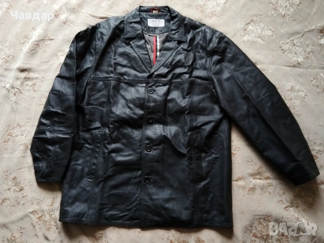 Мъжко кожено яке JCC - размер XXL, снимка 2 - Якета - 53489407