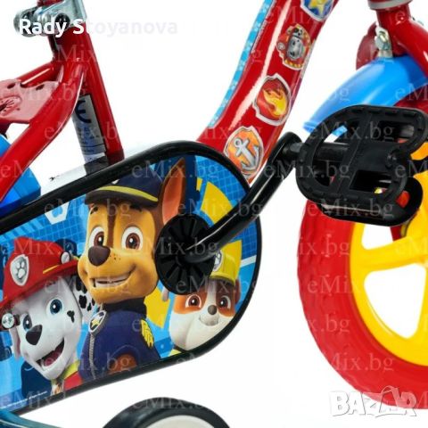 ДЕТСКИ ВЕЛОСИПЕД PAW PATROL 10", ЧЕРВЕН, снимка 4 - Велосипеди - 46202424