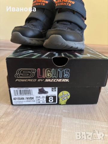Детски светещи боти Skechers , снимка 7 - Бебешки боти и ботуши - 54294550