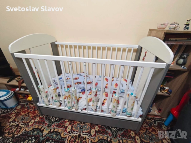 Бебешка кошара, креватче 120х60 см, закупена от Айко., снимка 3 - Кошарки - 53294722