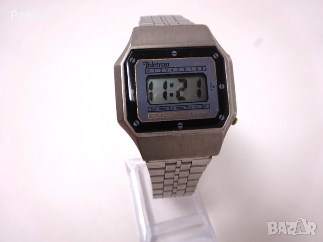 Електронен часовник Teletron от 80-те години, снимка 6 - Мъжки - 52582820