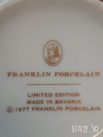 Триптих от 3 ръчно рисувани   Franklin porcelain, снимка 2 - Вази - 46783961