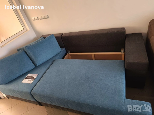 Нов ъглов диван с функция сън, снимка 3 - Дивани и мека мебел - 53780829