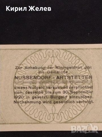 Банкнота НОТГЕЛД 10 хелер 1920г. Австрия перфектно състояние за КОЛЕКЦИОНЕРИ 44950, снимка 6 - Нумизматика и бонистика - 45543408