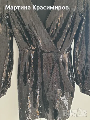 Рокля с пайети , снимка 3 - Рокли - 49791012