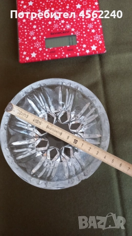 Кристална купа , снимка 2 - Прибори за хранене, готвене и сервиране - 52285567