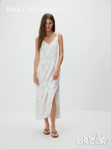 Нова елегантна дълга рокля дължина рокля вискоза  дискретни паети   , снимка 8 - Рокли - 50930824