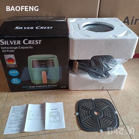 @Нови Silver Crest S18 8 и 6 литра, 2400W 2024 година 1г. гаран Air Fryer фритюрник еър фрайър ейър , снимка 5 - Фритюрници - 45295560