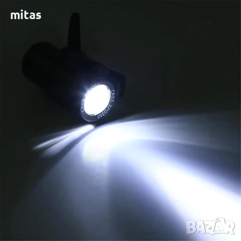 Предна LED светлина за велосипед RAYPAL – 350 lum, USB, Алуминий, 53g, снимка 10 - Аксесоари за велосипеди - 29813913