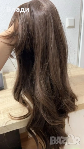Нова дълга кестенява перука, снимка 3 - Аксесоари за коса - 54079672