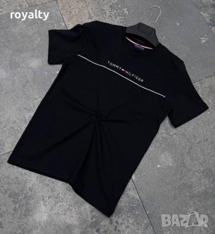 Tommy Hilfiger Нова Черна Мъжка Тениска 