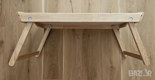 Масичка табла за хранене сервиране в легло масивно дърво Дъб, снимка 2 - Прибори за хранене, готвене и сервиране - 51760591