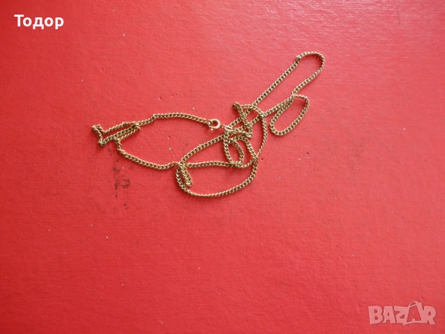 Позлатено колие верижка  Gold Double FBM, снимка 6 - Колиета, медальони, синджири - 53051049