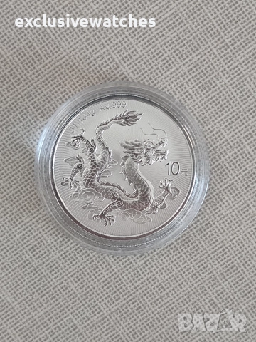 1 тройунция сребърна монета Китайски дракон 2025, снимка 3 - Нумизматика и бонистика - 52811246
