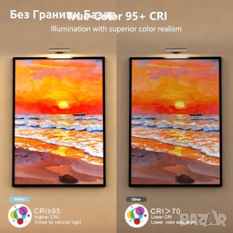 Нови 2 броя LED лампи за картини 6000mAh USB-C дистанционно таймер, снимка 5 - Лед осветление - 53666774