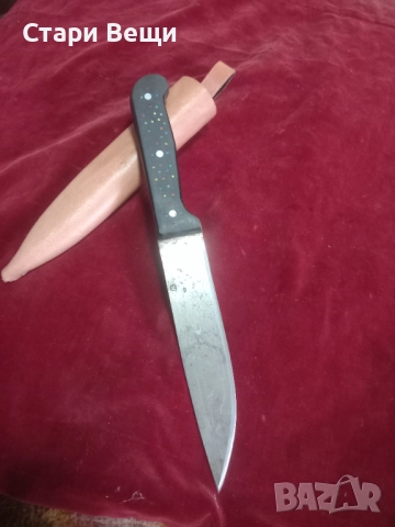 Стар нож с кожена кания, снимка 8 - Ножове - 52854426