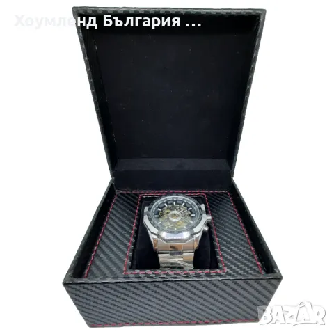 Механичен самонавиващ се мъжки часовник с Open Heart дизайн, снимка 2 - Друга електроника - 50272604