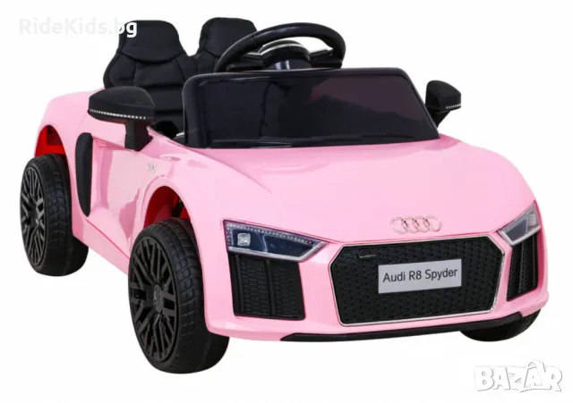 Audi R8 12V – Детска акумулаторна кола, Розова, EVA гуми, снимка 3 - Детски велосипеди, триколки и коли - 50419578