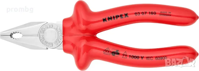 Knipex 1000 V, VDE, комбинирани клещи KN 03 07 180, Германия