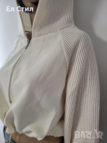 ⚜️Къси пуловери с плетени ръкави Италия / Стандарт СМЛ / Бордо,Бяло,Черно, снимка 2 - Спортни екипи - 53979116