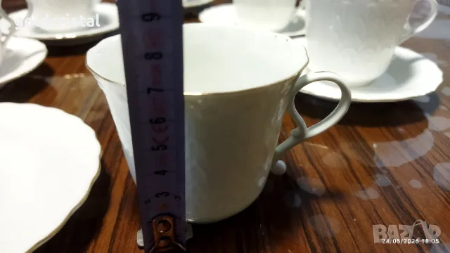 Стар български костен порцелан Бононя Ралица чаши за чай кафе , снимка 5 - Антикварни и старинни предмети - 50415598