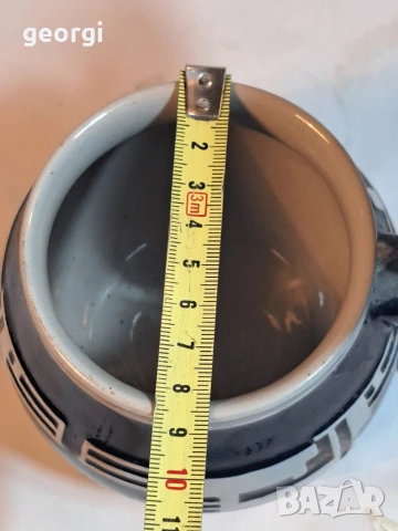 ретро немска керамична халба с калаен похлупак 32/4, снимка 7 - Антикварни и старинни предмети - 53184371