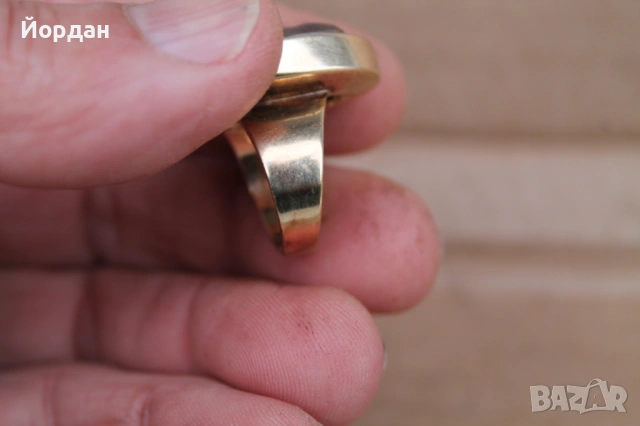 Дамски златен пръстен с камея, снимка 5 - Пръстени - 53326567