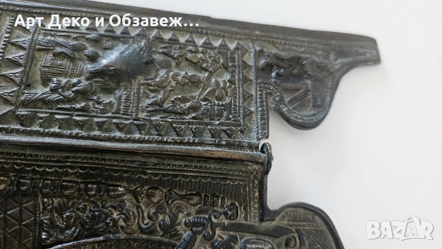 Икона Трептих 19 век, снимка 8 - Икони - 53751481