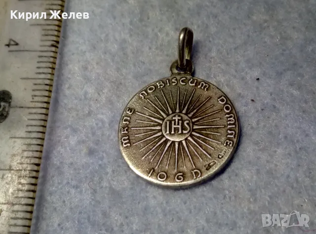 ИИСУС ХРИСТОС Стара РИМОКАТОЛИЧЕСКА СРЕБЪРНА ИКОНКА СРЕБРО 800 ДВУСТРАННА Художествена РАБОТА 78622, снимка 12 - Антикварни и старинни предмети - 50056637