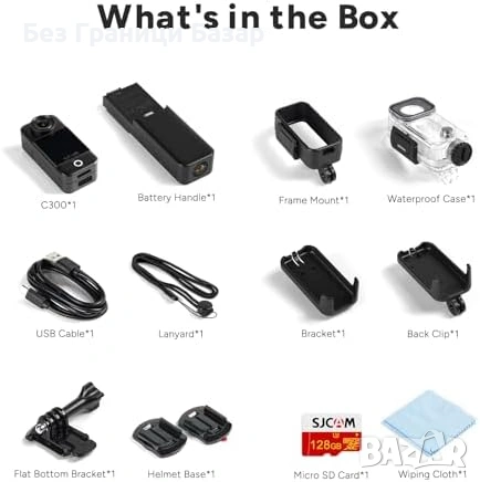 Нова SJCAM C300 4K екшън камера 40MP 6-осова стабилизация WiFi кейс, снимка 9 - Камери - 53842915
