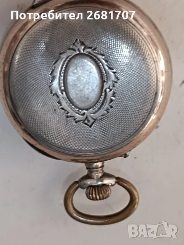 сребърен джобен часовник , снимка 2 - Джобни - 50994665