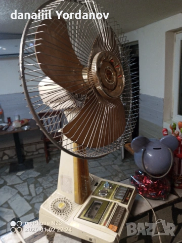 Ретро вентилатор National F-401C с КАСЕТОФОН – Колекционерски! , снимка 6 - Антикварни и старинни предмети - 53058178