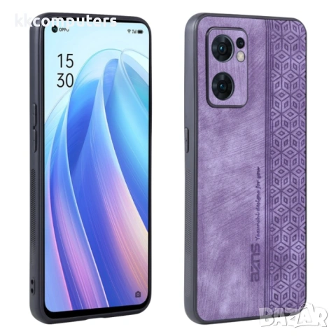 OPPO Reno7 SE 5G AZNS Удароустойчив Кожен Калъф и Протектор, снимка 3 - Калъфи, кейсове - 53074428