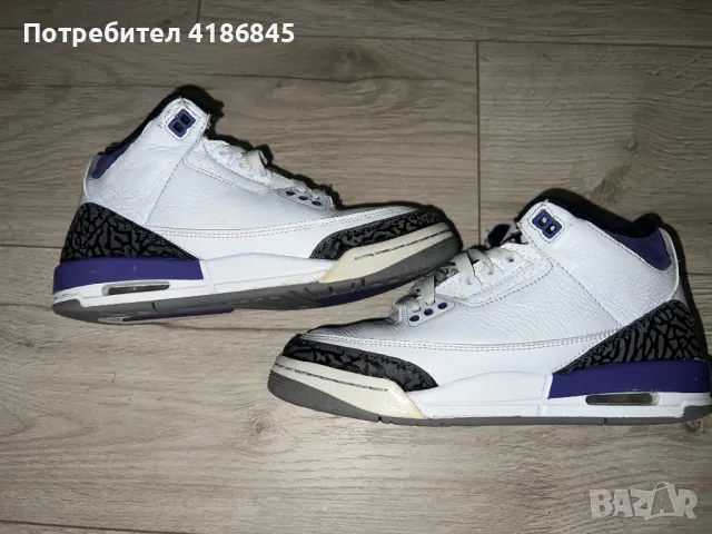 Jordan 3 iris 38,5 оригинални , снимка 5 - Кецове - 47069853