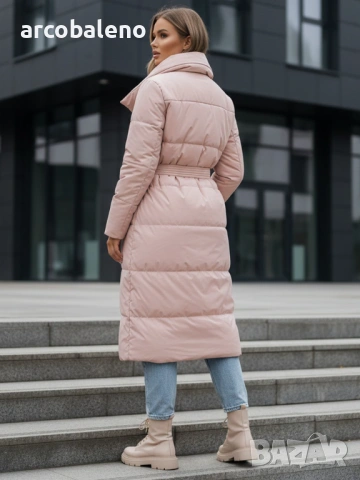 Дамско дълго ватирано зимно яке FAVI, 4цвята , снимка 5 - Якета - 53091074