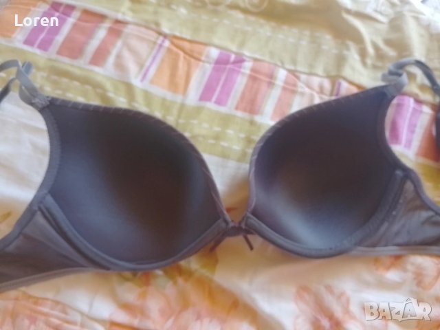 Сутиен сив на бели раенца М, снимка 5 - Бельо - 51384325